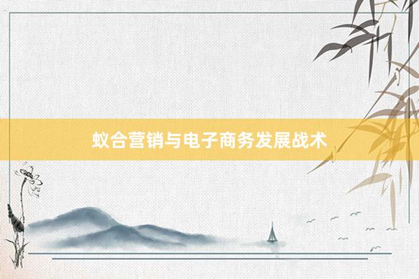 蚁合营销与电子商务发展战术
